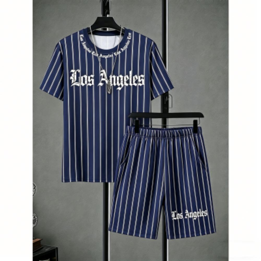 Fashion Men's Set Animal Tiger Lion Printed Men's T-shirt and Shorts 2 Piece Set Summer Casual Outdoor Men's and Women's T-shirt Sets