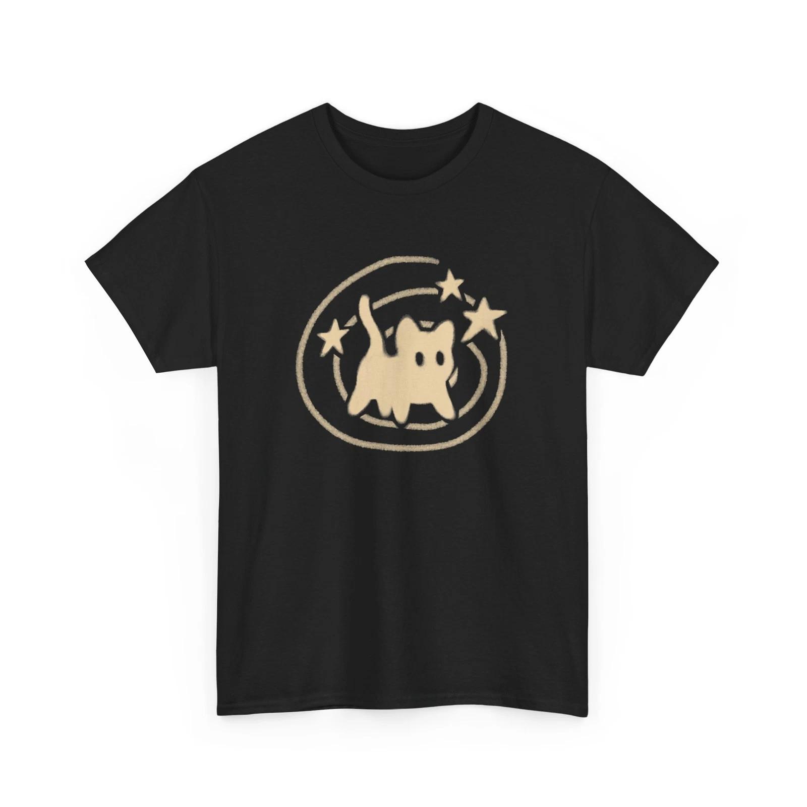 90s Y2K Scary Tomcat Cat is Scared under Starry Tail Women Men T shirt S