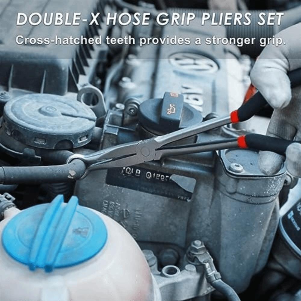 3PCS Heavy Duty Long Nose Grip Pliers 11 Inch Hose Removal Pliers Ring Nose Pliers  Hose Gripping