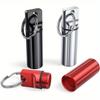 3pcs Small Pocket Pill Box Keychain, Aluminum Alloy Portable Mini Pill Organizer