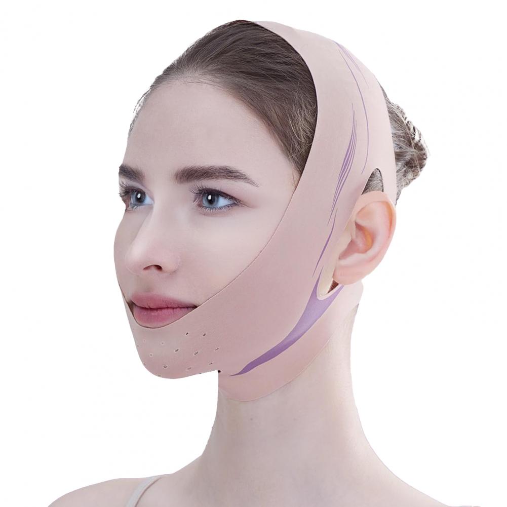 V Line Lifting Mask Chin Strap Women Face Slimming Strap Reusable V Line Mask Prevent Sagging Jaw Exerciser V-line Face Shaper