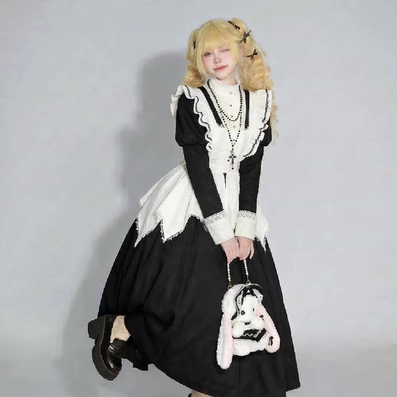 Gotisches Lolita-Kleid Mit Puffärmeln Für Cosplay Und Anime-Veranstaltungen