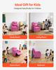 VEVOR Kids Reclining Chair, Toddler Recliner with Cup Holder, 101 Degrees To 121 Degrees Adjustable Backrest