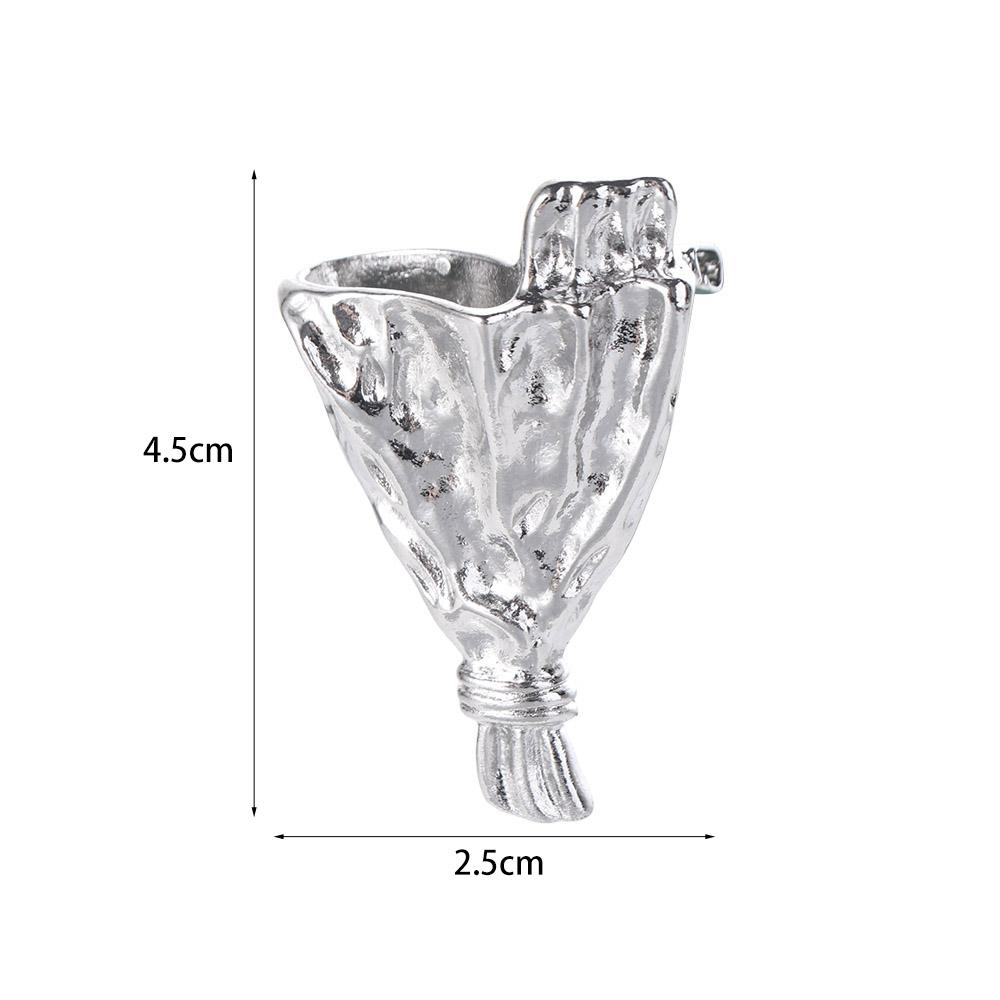 Silver Wearable Flower Bouquet Clip Zinc Zinc Alloy Metal Clothes Pin Temperament Gold Brooch  Daily