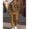 New Round Neck Men's Long Sleeve Pants Set 3d Fabric Suitable for Casual Travel Multi-Scenarios Sport Two-Piece Set