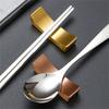 Pack of 2 Elegant Chopsticks Holder Spoon Organizers Stainlesss Steel Chopstick Rests for Dining Table Kitchen Tool