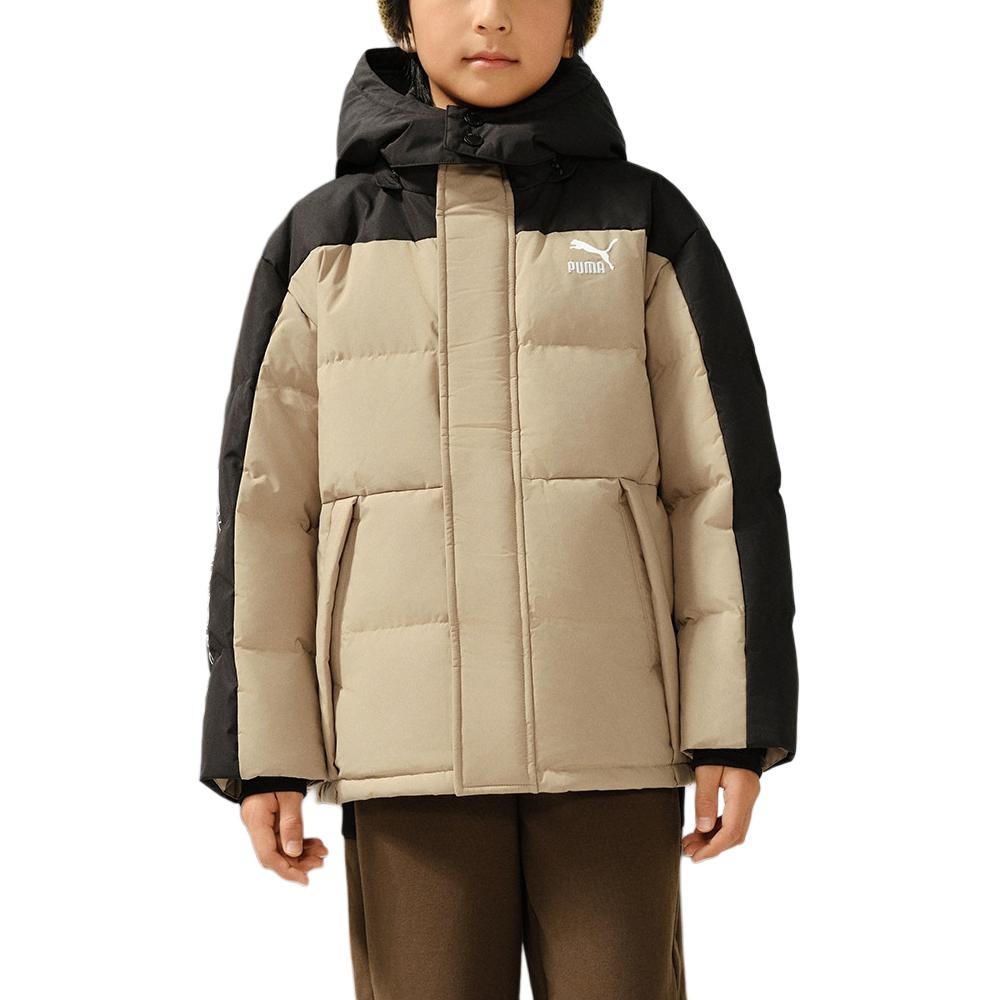 PUMA Down Jacket SportstyleColorblock Black Coffee Tone Children Aged 3 7 Years Old 353424107102-00395 110