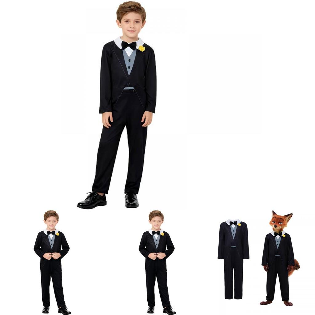 Nick Fox Child Costume With Polyester Spandex For Cosplay And Role Play