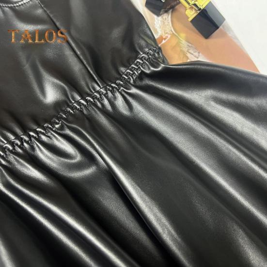 Lady Nattlinne med nätarmsärmar Lågt skuren spaghettiband A-linje lös fåll Slät konstläder Rygglös ärmlös smekmånad bröllopsnatt