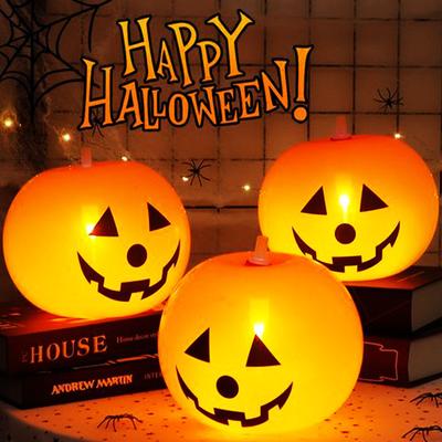 5PCS Halloween Pumpkin Lantern Balloons Inflatable LED Luminous Balloon with Light Glow In The Dark Kids Toys Halloween Party Decor