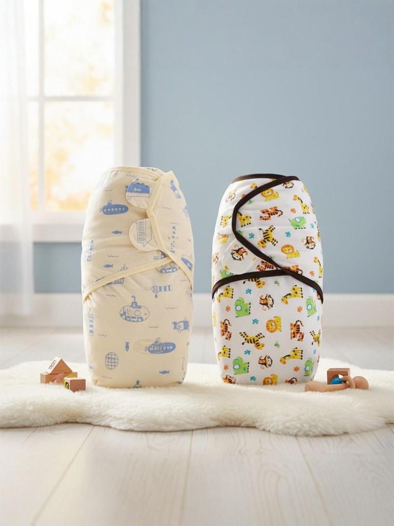 Newborn Pure Cotton Cartoon Swaddle & Sleeping Bag, Class A