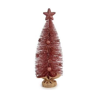 Decorative Object - Christmas Tree - Dimensions 13x41x13 Cm - Pink Color - Pink Star
