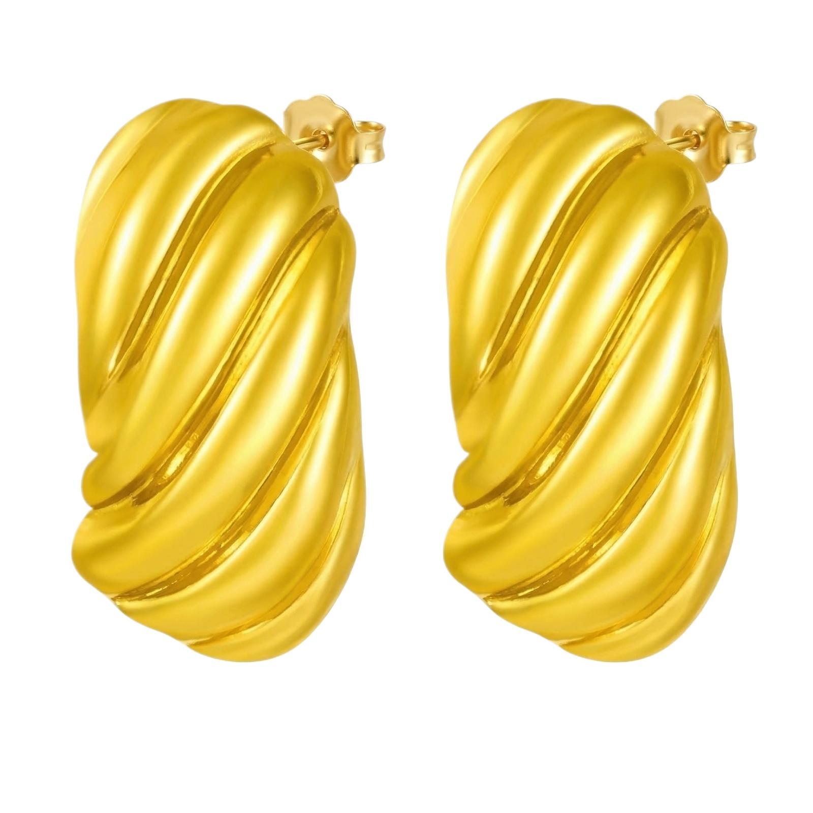 

Stainless Steel Earrings for Women Vintage Luxury Stylish Titanium Steel Jewelry one size