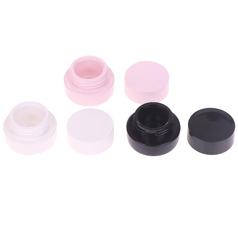 1/5 Pcs 5G Empty Plastic Nail Art Cosmetic Round Containers Jar Small Sample Cream Pot Nail Gel Powder Box Makeup Lotion Tool