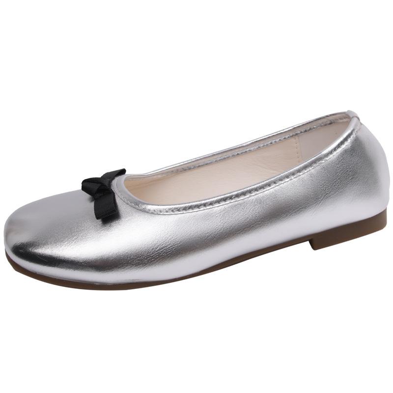 2025 French fashion summer Mary Jane shoes retro shallow mouth flat-soled single shoes one pedal soft sole new blue women