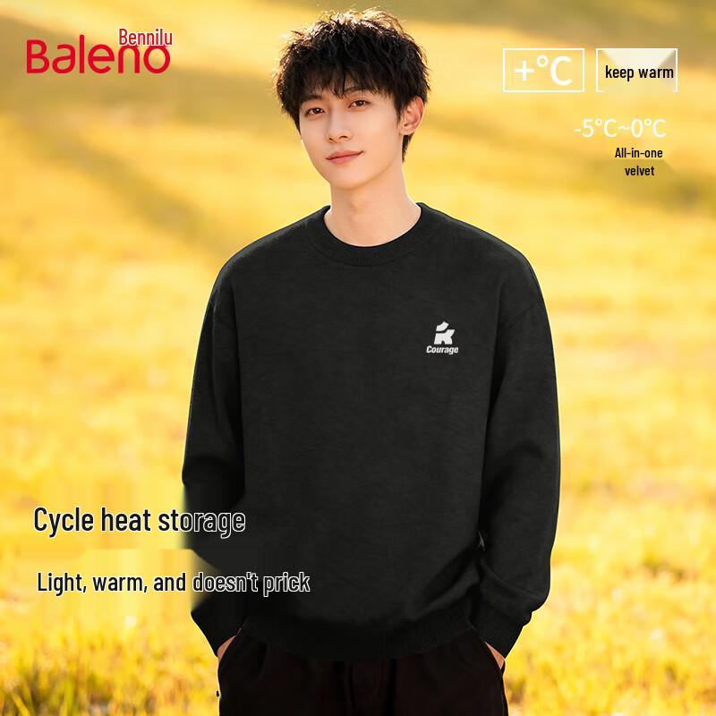 

Baleno Men s Loose Fit Semi-High Collar Knitted Sweater XL