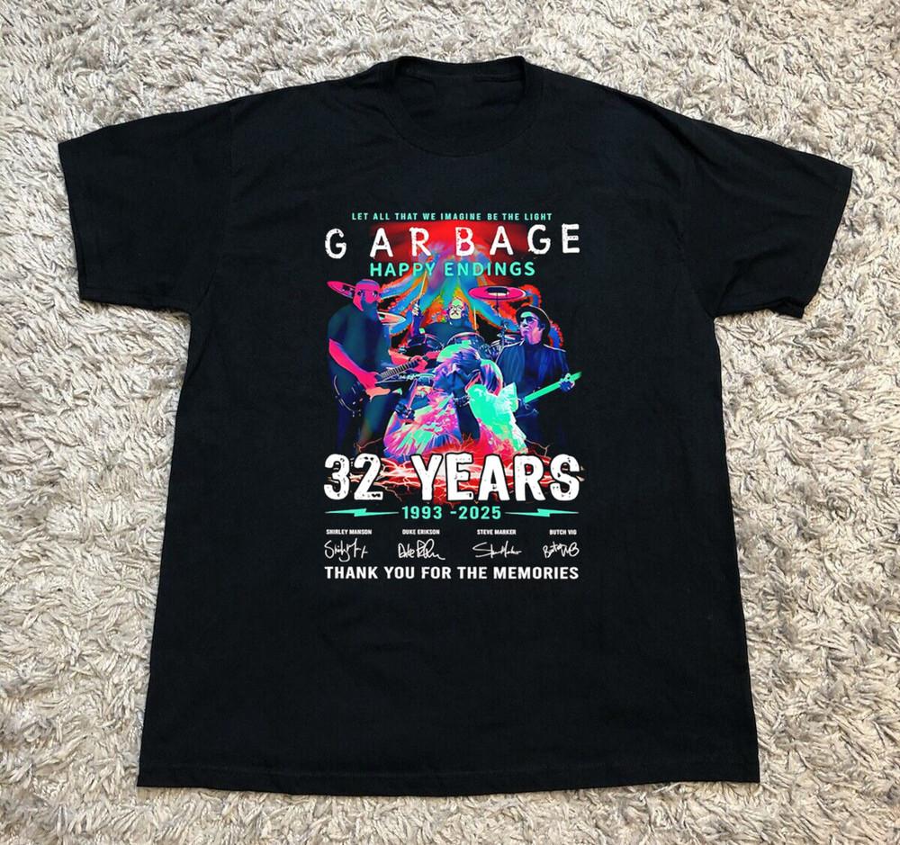 Garbage Happy Endings 1993 2025 thank you for the memories Black Shirt OM410 Unisex T-Shirt XL