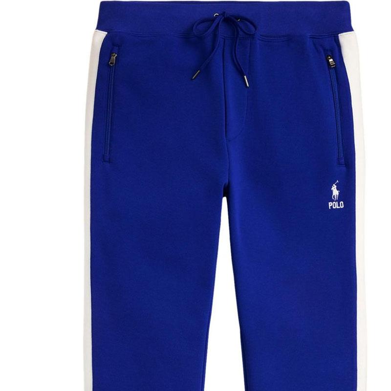 Polo Ralph Lauren Ss25 Logo Embroidered Drawstring Long Double-Sided Knitted Sports Pants Men pants Blue 710953167-003