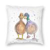 Couple Of Duck Lovebirds Square Pillowcase Polyester Linen Velvet Pattern Zip Decorative Pillow Case Car Cushion Cover 18"
