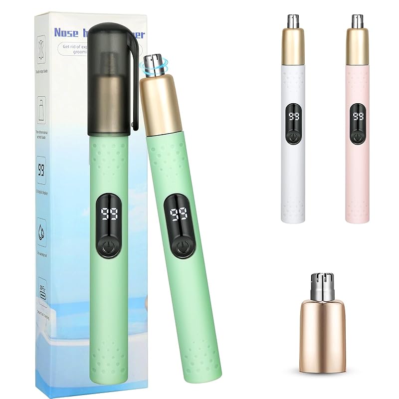 

nose hair cutter men s ladies With spare blade ear nose hair trimming etiquette cutter Power remaining amount display Washable USB Type-C rechargeable