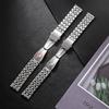 Stainless Steel Watch Strap 20mm 22mm for Seiko for Omega Bracelet Metal Wristband Band 5 Beads Smartwatch Bracelets  Accessory