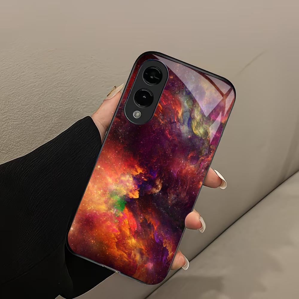 Nebula Exquisite High-end PhoneCase Glass PhoneCase for Samsung Galaxy S26 S25 S24 S23 S22 S21 FE,Ultra,Plus Dropresistant