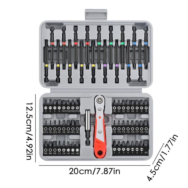 68PCS Screwdriver Set With Case Metal Screwdriver Tool Set With Bits Repair Tool Kits Portable Precision Ratcheting Screwdriver