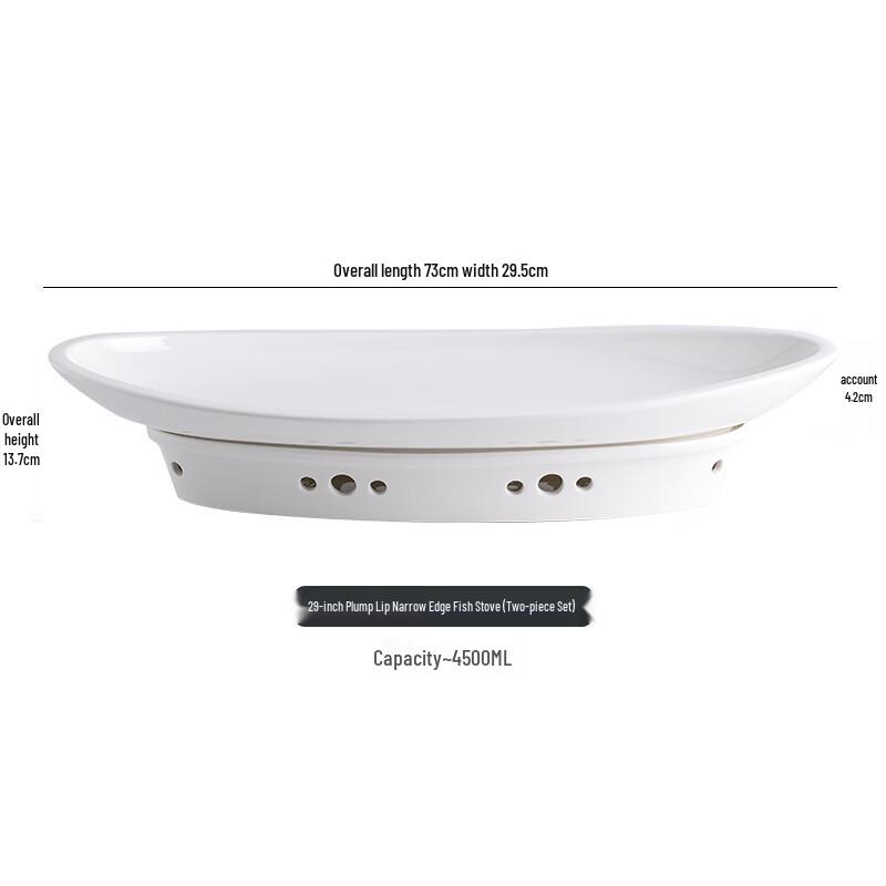 Nordic Ceramic Candle Warming Fish Platter