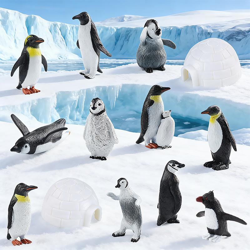 Realistic Arctic Animal Models Toys: Polar Bear, Beluga, Seal, Wolf, Snow Leopard, Penguin