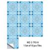 10 Pezzi Adesivi Piastrelle Mandala Boho - Decalcomanie Murali in PVC Lucido Cristallo - Murale Autoadesivo Impermeabile per Pavimento Cucina Bagno Decorazione Casa