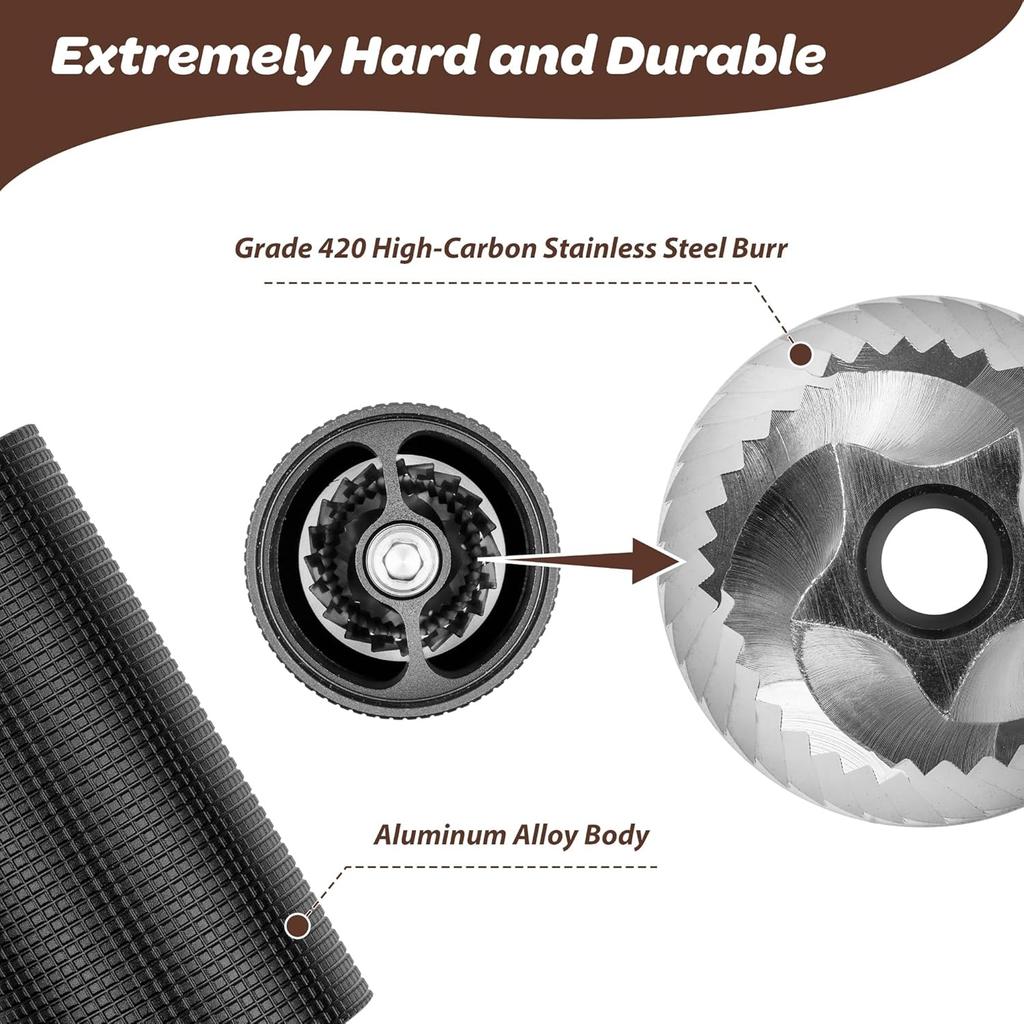 Ruční mlýnek na kávu Ruční mlýnek na kávu na espresso Přenosný mlýnek na kávu na kempování a cestování