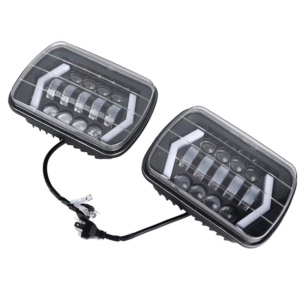 2 szt. 7-calowy reflektor LED IP67 Wodoodporny 6000 Lumenów 6000K Lampa przednia ze strzałką świetlną 9 do 36V