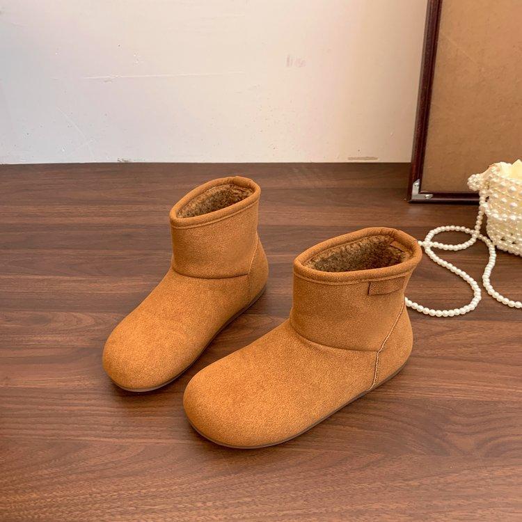 

Горчично-зеленый~ INS супер красивые молочные фуфу зимние сапоги женские зимние бархатные утепленные теплые короткие сапоги пушистые хлопковые сапоги Северо-Востока 40