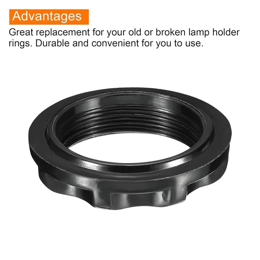 E12 Light Socket Ring Black Bakelite Lamp Holder Adapter Lamp Shade Holder  Lamp