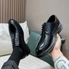 Spring and Autumn Men's Leather Shoes Wedding Groom Shoes British Suit Shoes Business Black Small Leather Shoes 19933-P