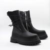 2025 Autumn and Winter New Martin Boots Rear Strap Women's Boots Soft Leather British Style Versatile Platform Short Boots Thin Boots Women