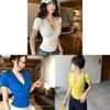 Summer Modale Girl Tee With Cross Neckline For Casual Wear