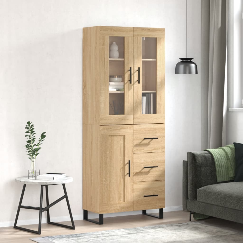 Highboard Sonoma Oak 69.5 x 34 x 180 cm Particleboard