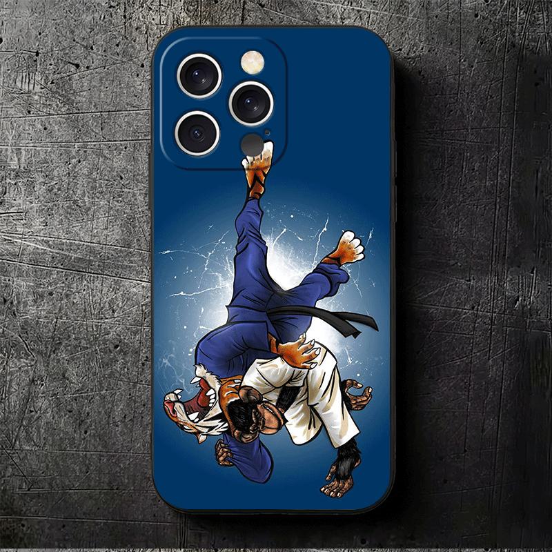 Judo Jiu Jitsu BJJ Brazilian Soft Phone Case for iPhone 16 16E 17 Air 15 Pro Max 14 Plus 13 Mini 11 12 7 Black Cover Back Shell
