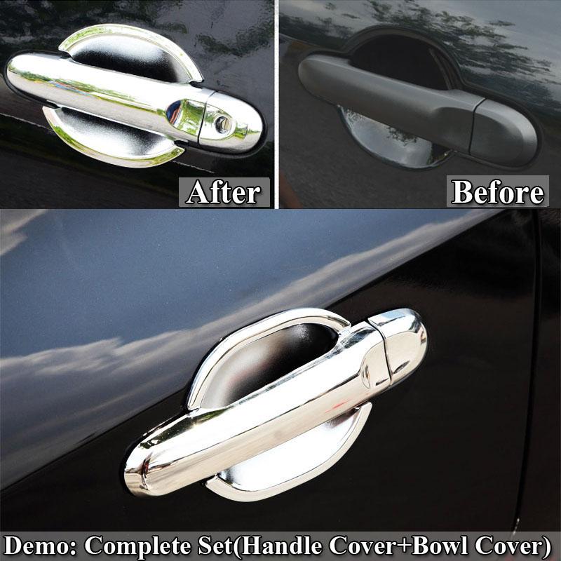 For Nissan Juke 2011-2018 ABS Chrome Side Door Handle Cover Trim & Door Bowl Cover Car Styling 2012 2013 2014 2015 2016