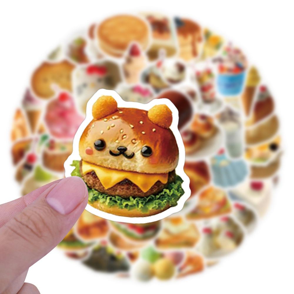 105 Niedliche Realistische Dessert Graffiti Aufkleber Dekorieren Kühlschrank Skateboard Wasserbecher DIY Persönlichkeitsaufkleber