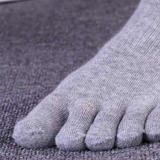 1 Paio Calzini da Uomo Traspiranti a Taglio Basso con Dita Calzini Sportivi Invisibili a Cinque Dita