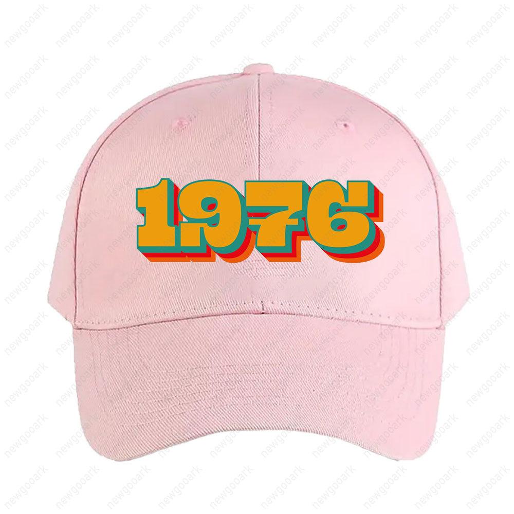 Vintage 1976 50th Cap Summer Women Unisex Adult Peaked Hat Fashion Casual Adjustable Printed Baseball Caps Trucker Cap