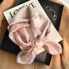 Spring New Pink Cherry Blossom Silk Plain Crepe Satin Silk Scarf Femininity Elegant Gift for Mother Skin-friendly Small Square Scarf
