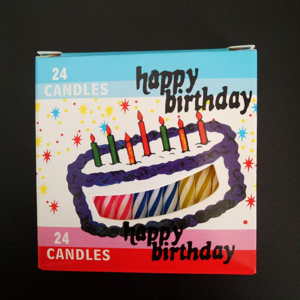 Color Box Packaging Colorful Spiral Birthday Candles with Window Paper Box for Cake Decoration Threaded Birthday Candles Without Base