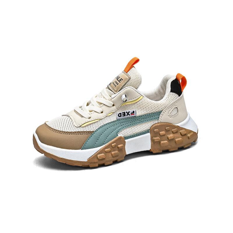 

Classmate s new mesh breathable comfortable non-slip soft fashion sports shoes older children s dad shoes middle older children s running shoes 39 хаки