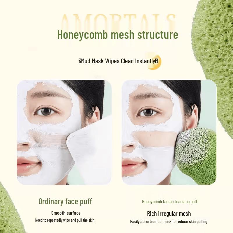 Ermu Tao Water Drop Facial Cleansing Puff 5-Pack
