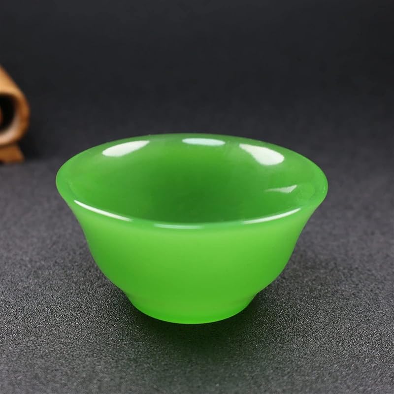 SMDSAZ Light Green Jade Teacup Wine Glass Chinese Kung Fu Tea Set Tureen Bowl Cup Water Cup