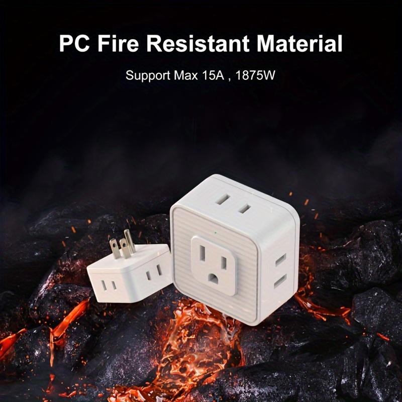 5-Outlet Multi Plug Outlet Splitter US Plug 110-130V Power Supply Side Splitter Box for Office Dorm Travel Essentials Power Adap