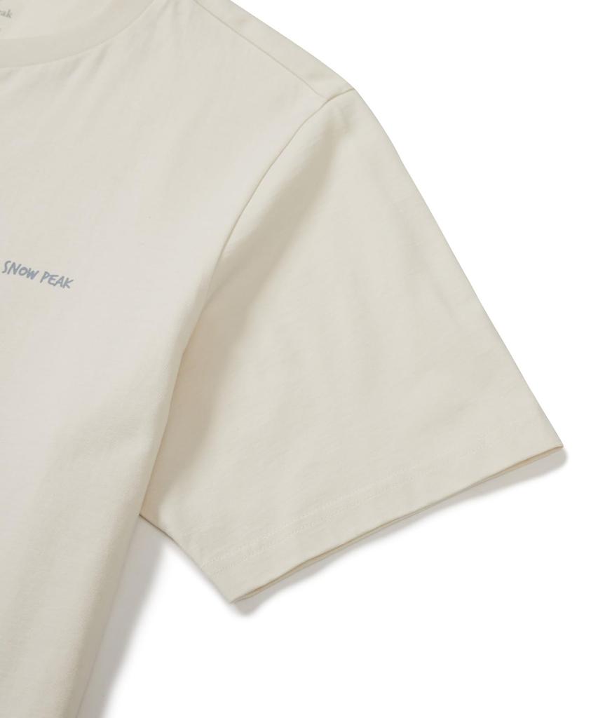 Snow Peak Cotton Camping Gear S/S T-Shirt GS-S26MUFTS78 T-shirt Short Sleeve T-shirt Men's Women's BUTTER IVORY L
